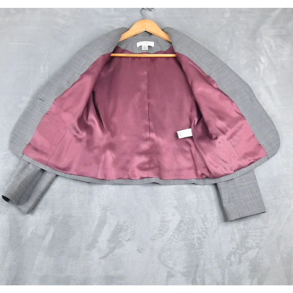 Vtg Petite Sophisticate Gray Blazer 8 Professional Y2K